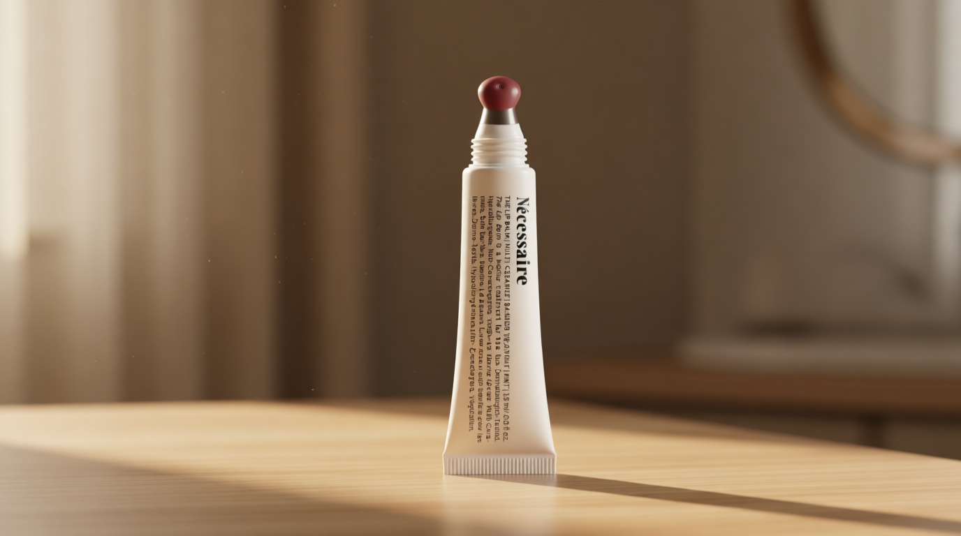 Nécessaire The Lip Balm | Hydrating Hyaluronic Acid Lip Balm for Women and Men, Mint Oil with Niacinamide + Essential Ceramides. Non-Comedogenic Lip Balm for Dry Lips – 15 ml / 0.5 fl oz