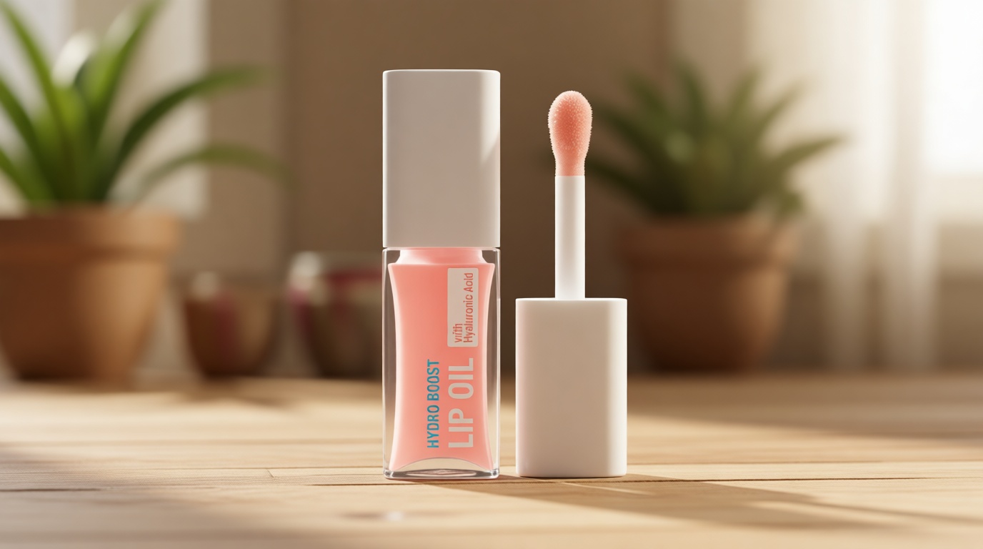 Neutrogena Hydro Boost Tinted Lip Oil with Hyaluronic Acid, Hydrating and Nourishing Lip Oil for Fuller Looking Lips, Light Pink, .2 fl. Oz