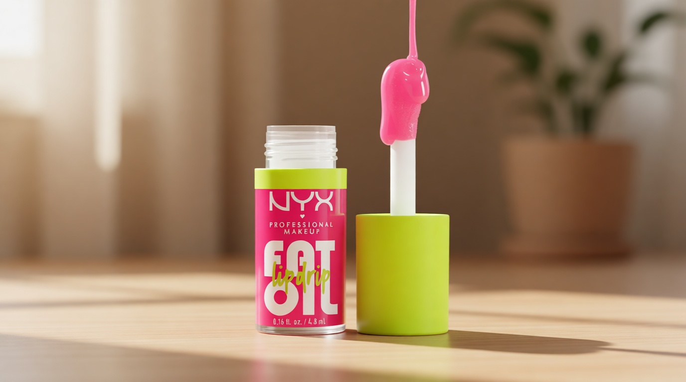 NYX PROFESSIONAL MAKEUP Fat Oil Lip Drip, Moisturizing Lip Oil Gloss, Vegan Tinted Formula, Up to 12 HR Hydration - Missed Call (Sheer Pink)