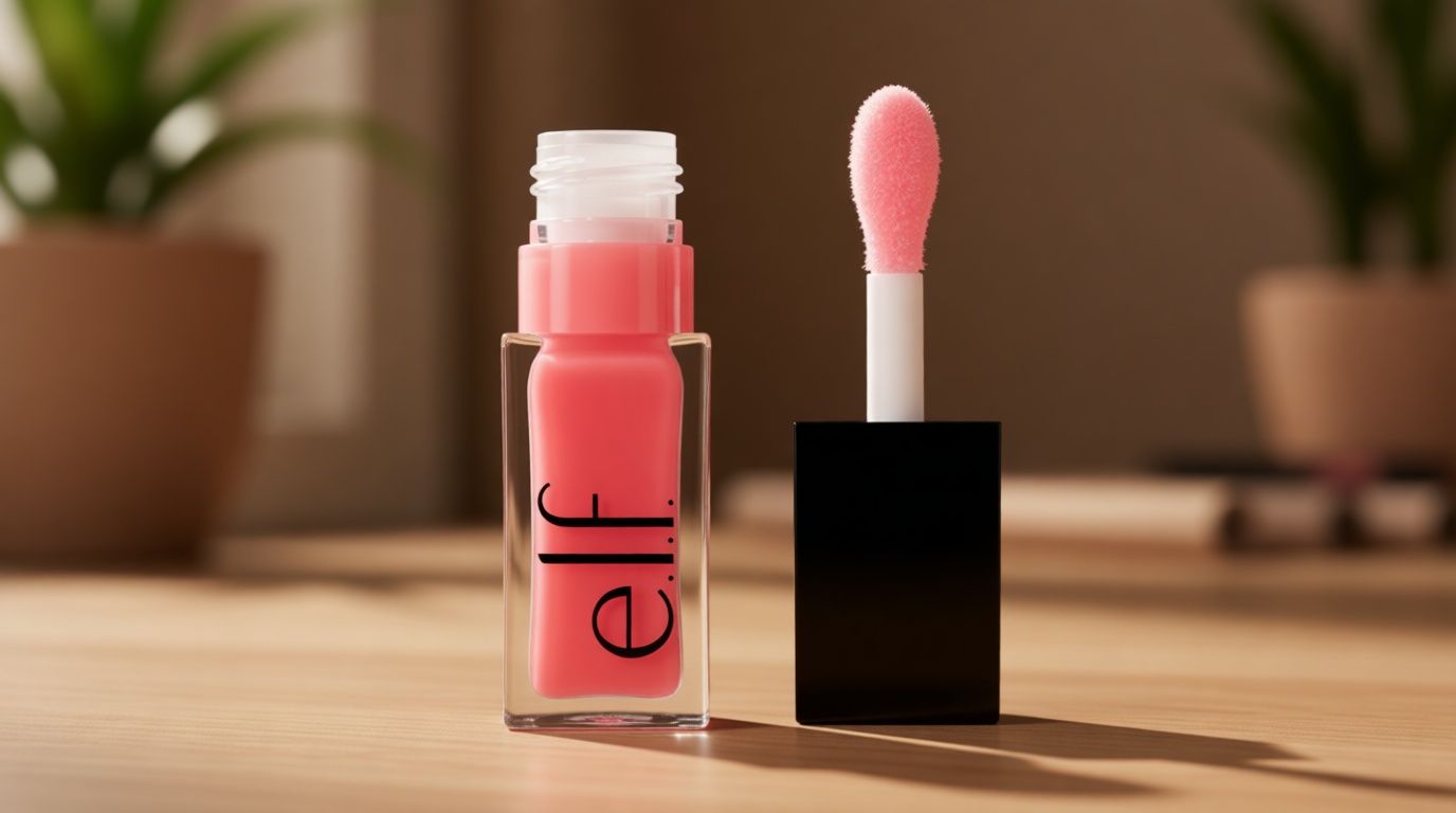 e.l.f. Glow Reviver Lip Oil, Nourishing Tinted Lip Oil For A High-shine Finish, Infused With Jojoba Oil, Vegan & Cruelty-free, Pink Quartz