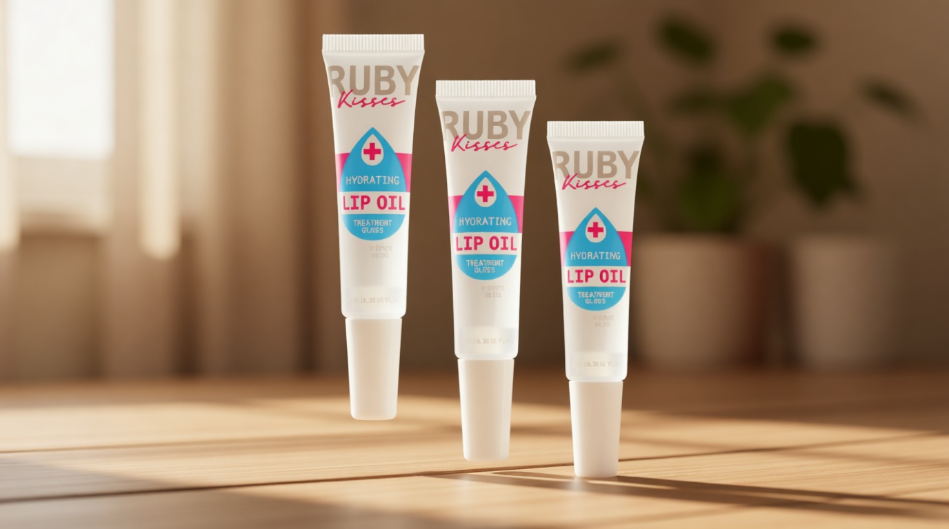 Ruby Kisses Hydrating Clear Lip Oil Treatment Gloss (3 Pack), Hydrates & Heals with Vitamin E & Jojoba, Lightweight Non-Greasy Formula with Almond Oil, Repair & Protect Dry Chapped Lips