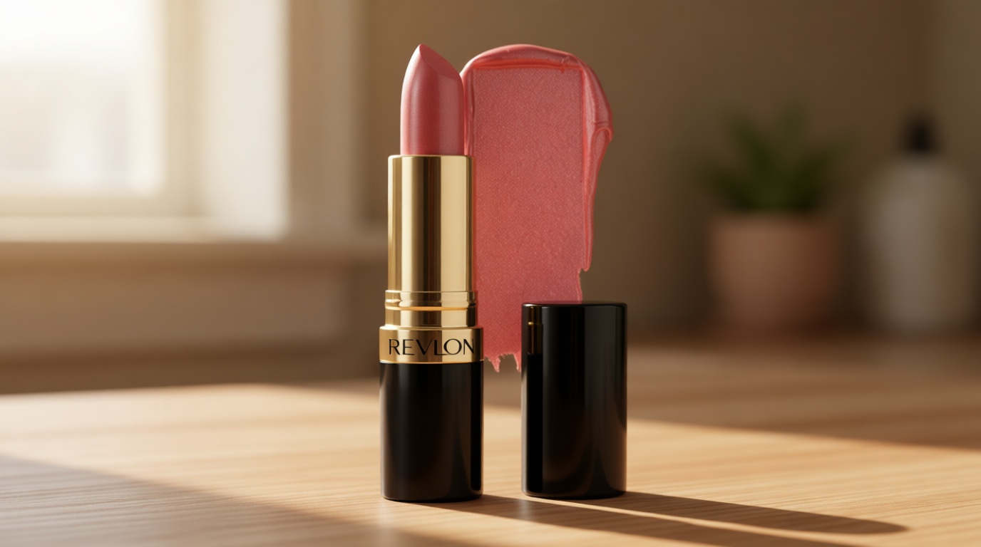 Revlon Super Lustrous Lipstick, Creamy Formula For Soft, Fuller-Looking Lips, Moisturized Feel, 619 Rose & Shine, 0.15 oz