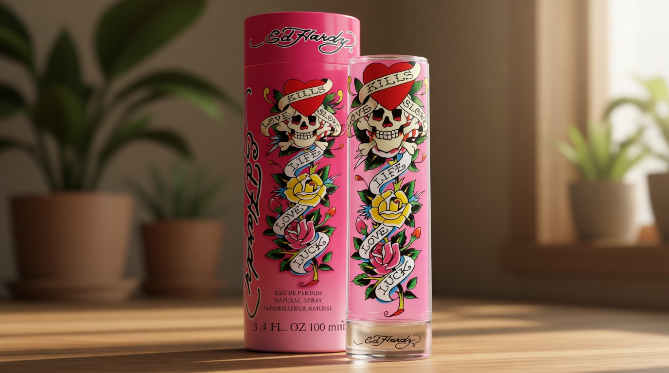 Ed Hardy Perfume for Women, Eau De Parfum Spray with Warm Amber Notes, 3.4 fl oz