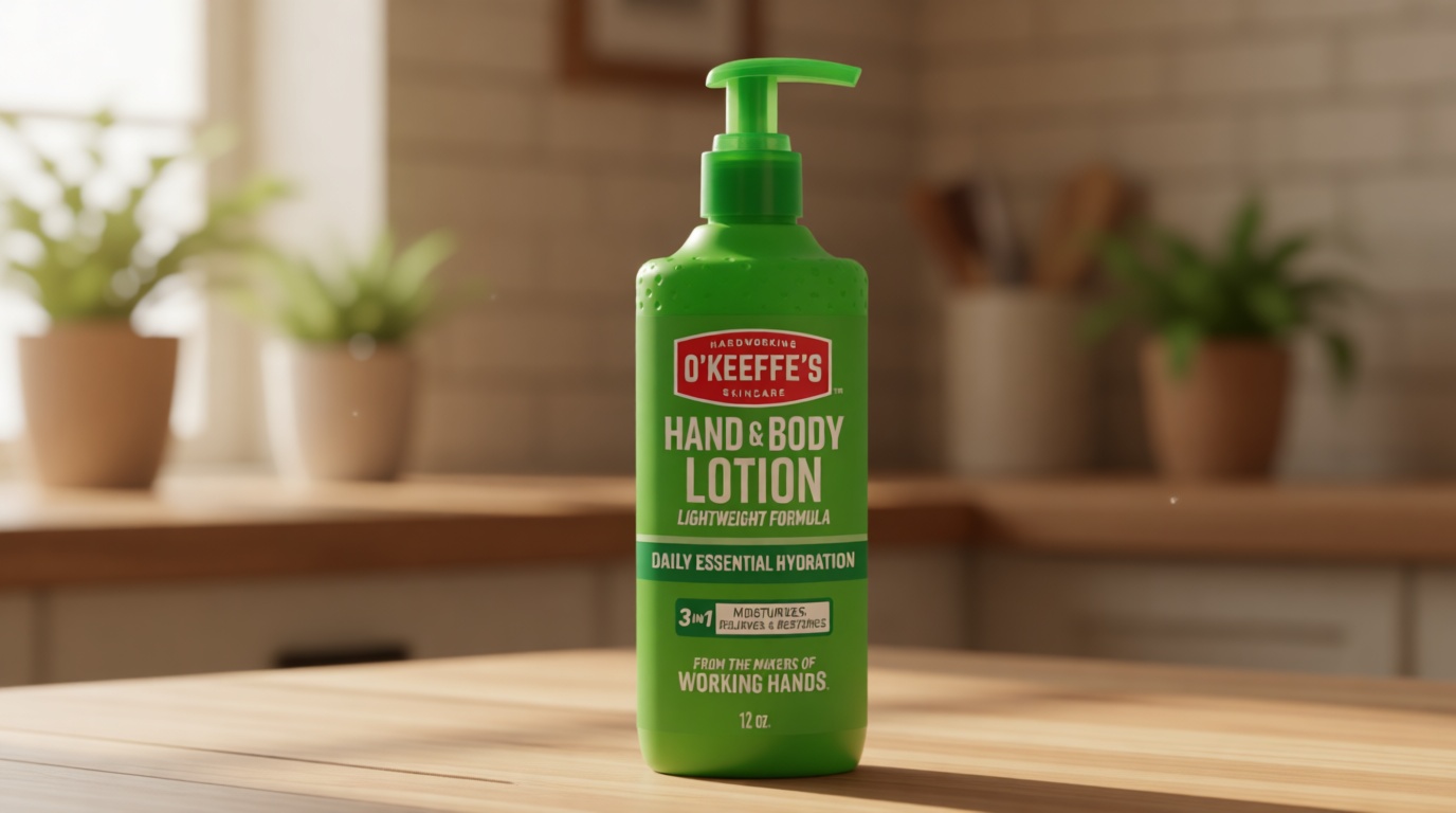 O'Keeffe's Hand and Body Lotion with Glycerin and Shea Butter - 12 oz Pump (1 Pack) - Daily Essential Hydration, Heals & Relieves Extremely Dry Skin