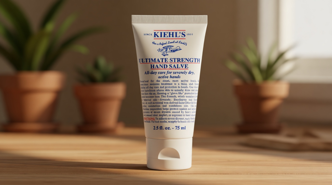 Kiehl's Ultimate Strength Hand Salve, Deeply Hydrating Hand Lotion, Thick and Rich Formula for Intense Moisture and Conditioning, Protects and Repairs Dry Skin, Paraben and Gluten Free