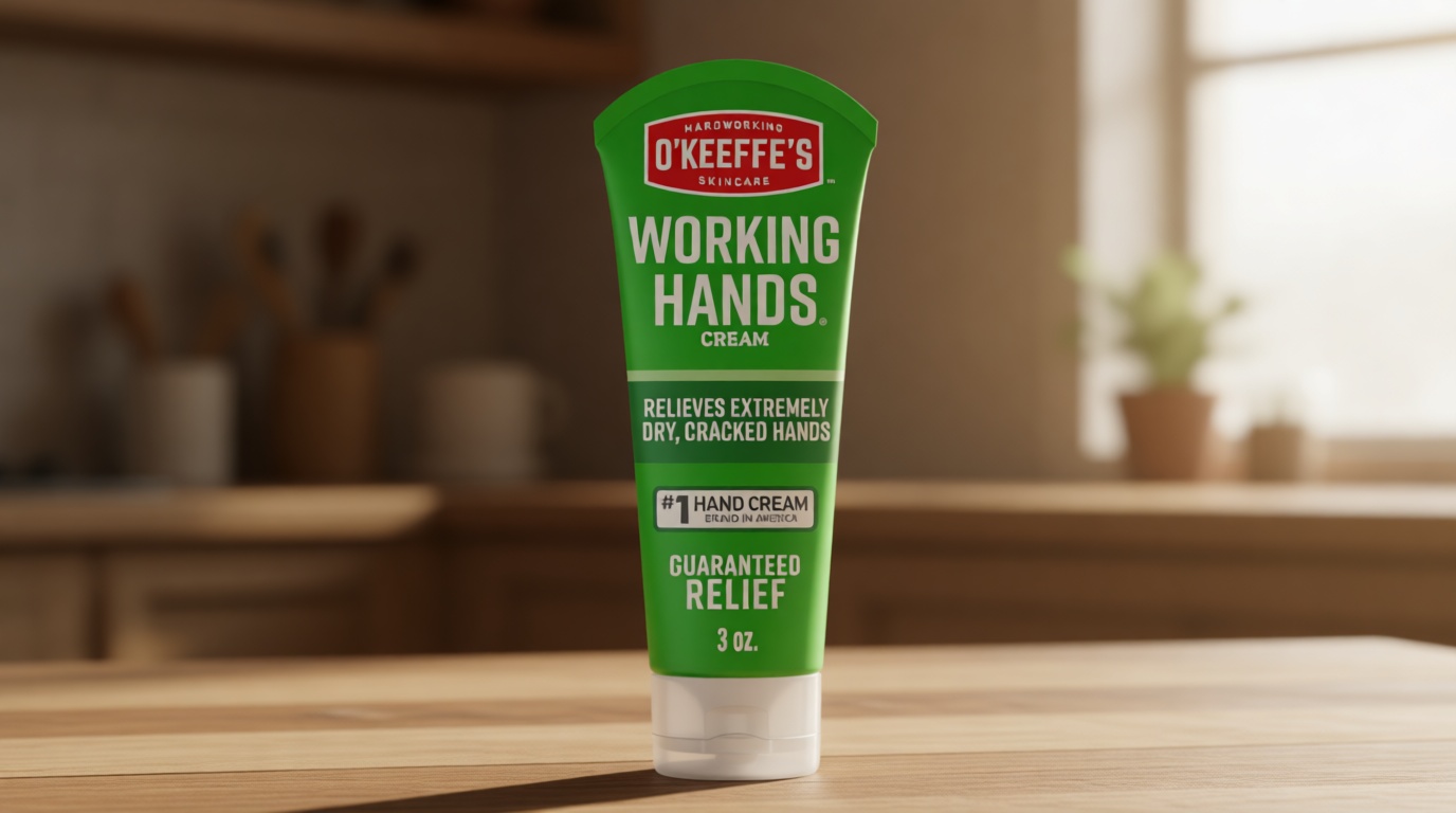 O'Keeffe's Working Hands Hand Cream for Extreme Dryness - 3 oz Travel Size Tube (1 Pack) - Repairing Skincare for Cracked, Dry Hands