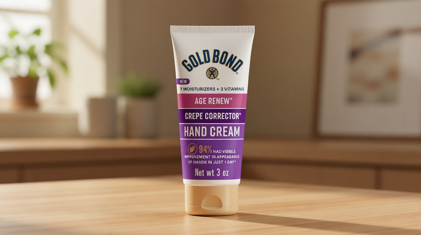 Gold Bond Age Renew Crepe Corrector Hand Cream, Replenishing & Smoothing Formula, 3 oz.