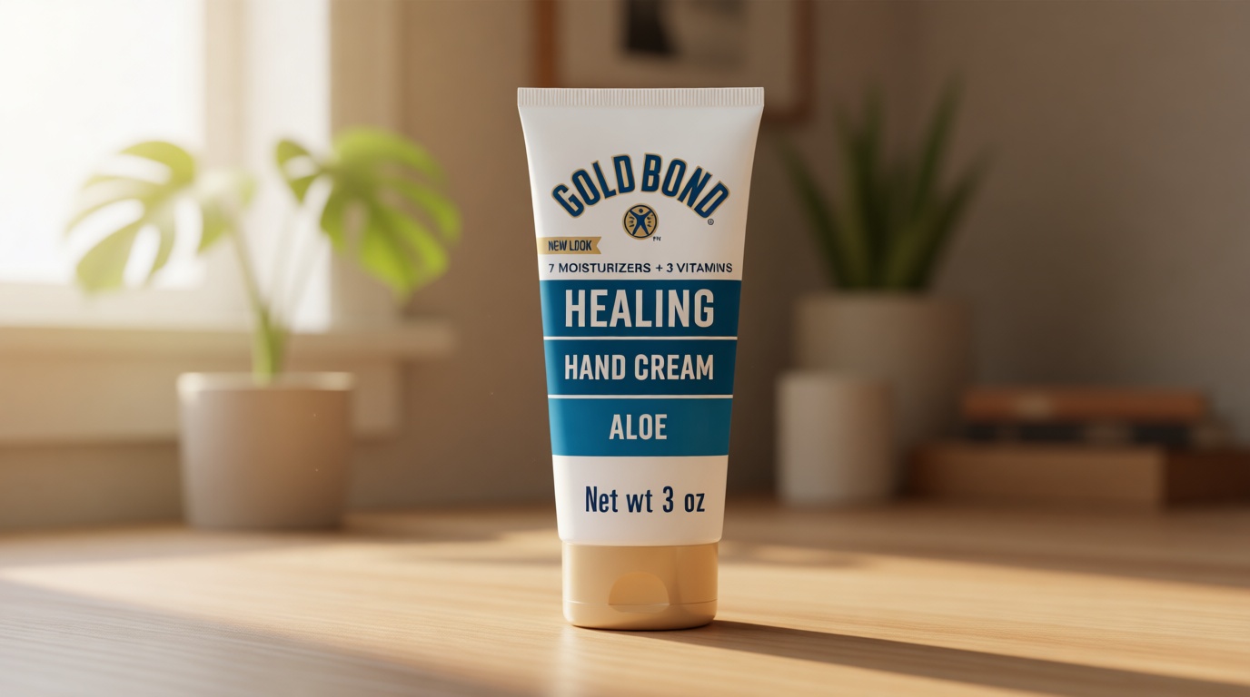 Gold Bond Healing Hand Cream with Aloe, Rich Moisturizer for Dry to Extra Dry Skin, Hydration that Lasts Through Handwashing, Non-Greasy, Dermatologist Tested, Light Scent, 3 Oz On-The-Go Tube