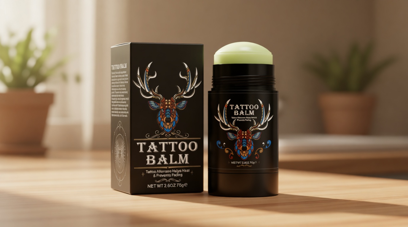 Tattoo Aftercare Butter Balm, 2.6 oz, Old & New Tattoo Moisturizer Healing Brightener for Color Enhance, Natural Organic Tattoo Cream