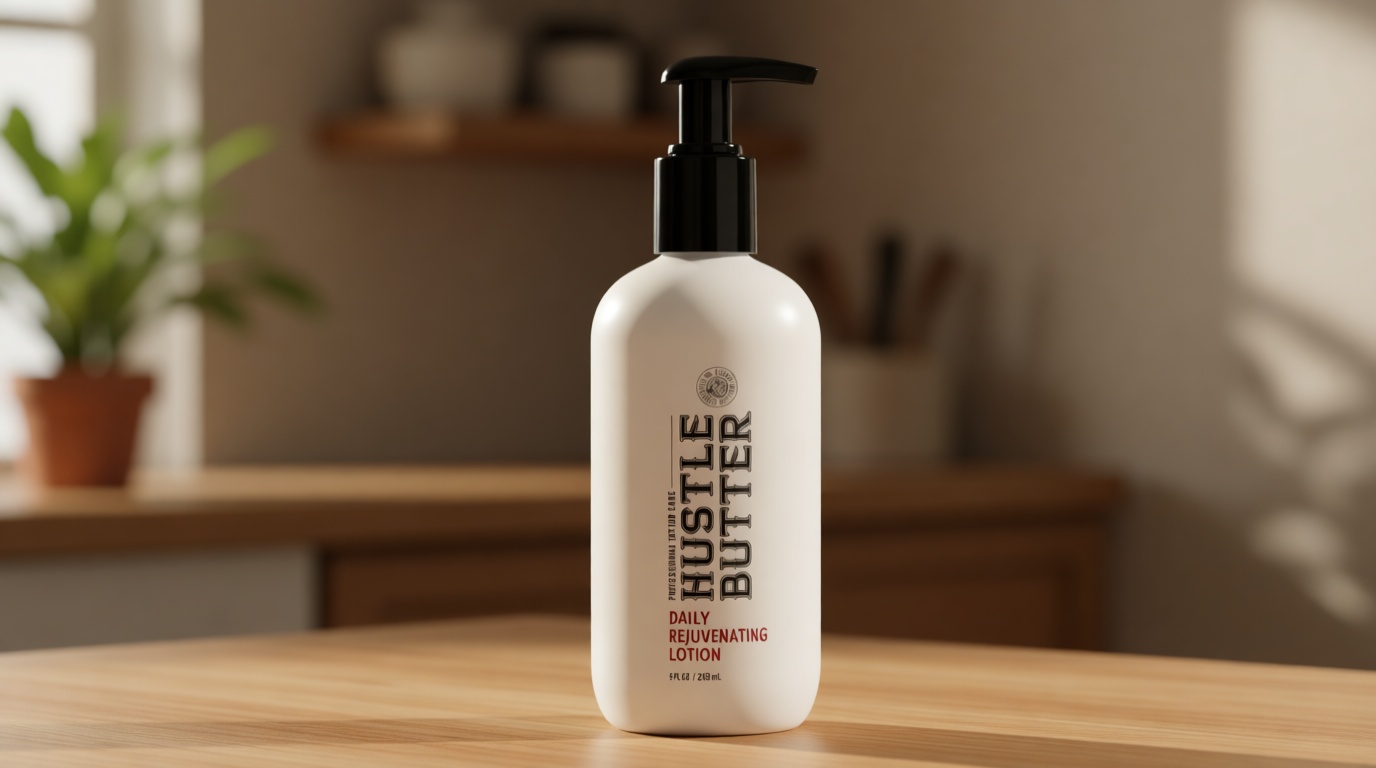 Hustle Butter Tattoo Aftercare - Daily Moisturizing Lotion - Naturally Derived Vegan Cruelty Free - Everyday All Over Use for Tattoos - 9 fl oz