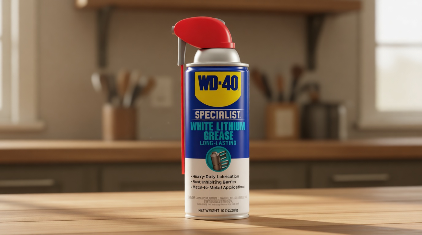 WD-40 Specialist White Lithium Grease Spray with SMART STRAW SPRAYS 2 WAYS, 10 OZ