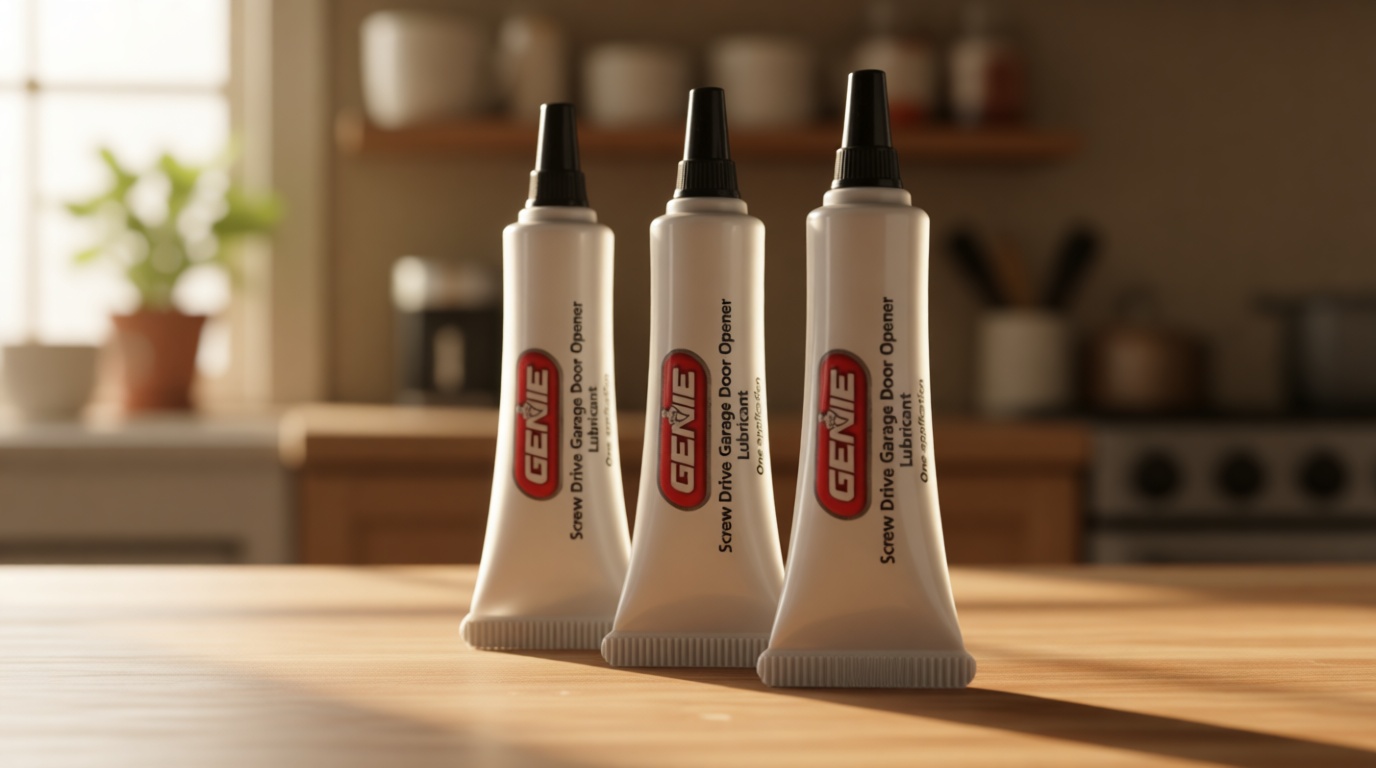 Genie Screw Drive Lube – Reduce Noise with Only Recommended Lubricant Garage Door Openers, 0.25 oz. Each (3 Pack) -GLU-R, 9.00in. x 7.00in. x 0.60in, Original Version