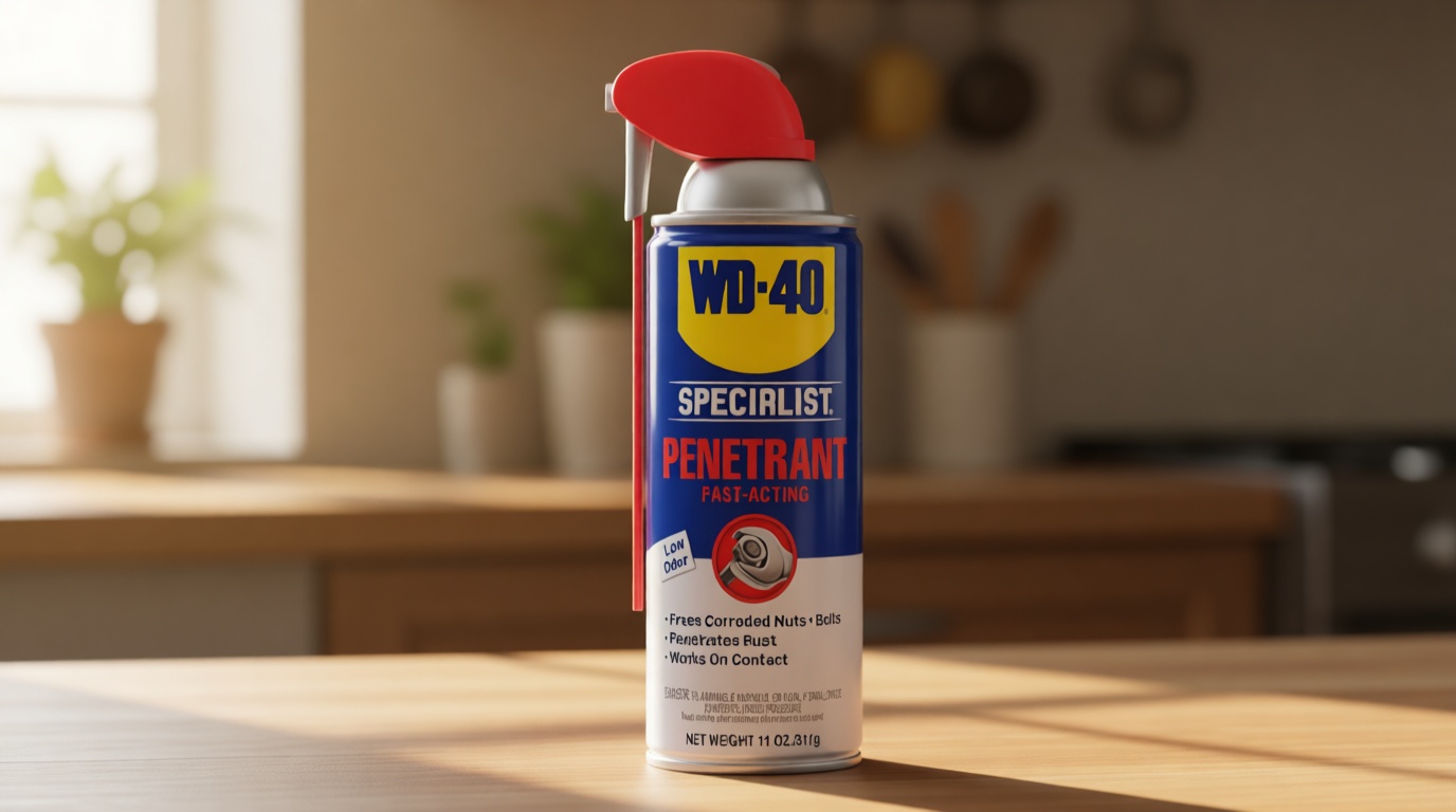 WD-40 Specialist Penetrant with Smart Straw, Penetrant for Metal, Rubber and Plastic Threads, Locks and Nuts, Industrial Strength Fast-Acting Formula, 11 Oz.