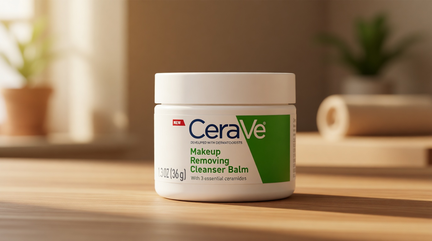 CeraVe Cleansing Balm Makeup Remover, Waterproof Makeup Remover With Ceramides & Plant-Based Jojoba Oil To Nourish & Hydrate, Non-Comedogenic & Fragrance Free, 1.3 Oz