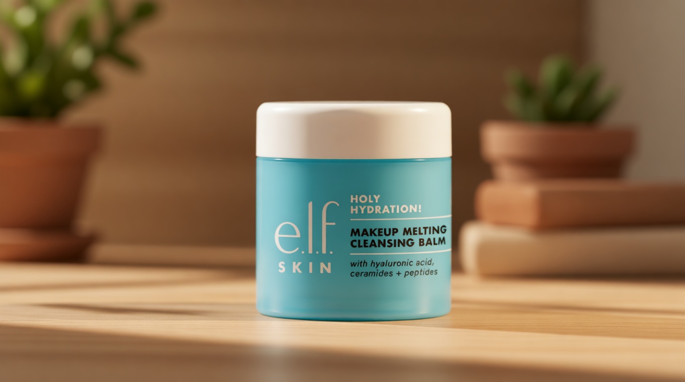 e.l.f. SKIN Holy Hydration! Makeup Melting Cleansing Balm, Face Cleanser & Makeup Remover, Infused with Hyaluronic Acid to Hydrate Skin