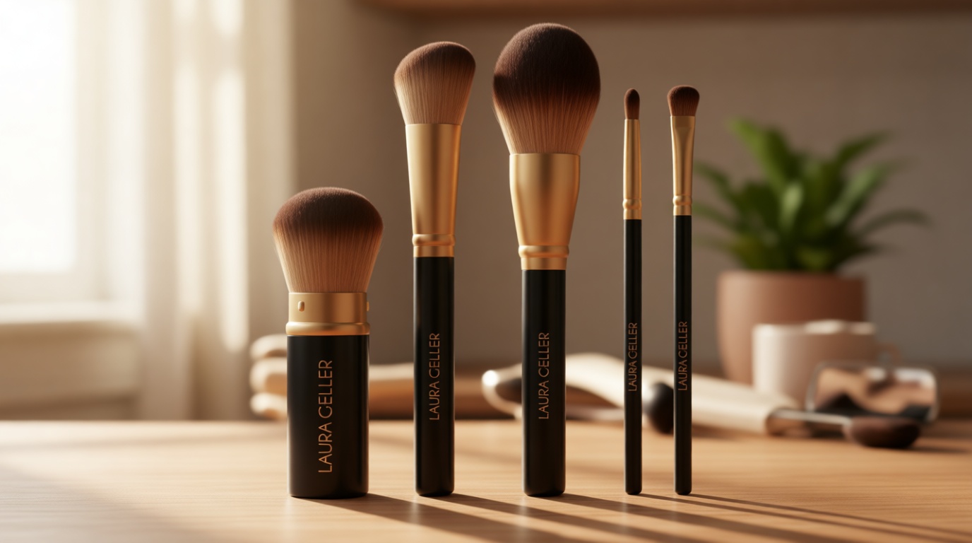 LAURA GELLER NEW YORK Cosmetic Professional Makeup Brushes - Cruelty-Free - 05 Full Face Brush Set 5pc