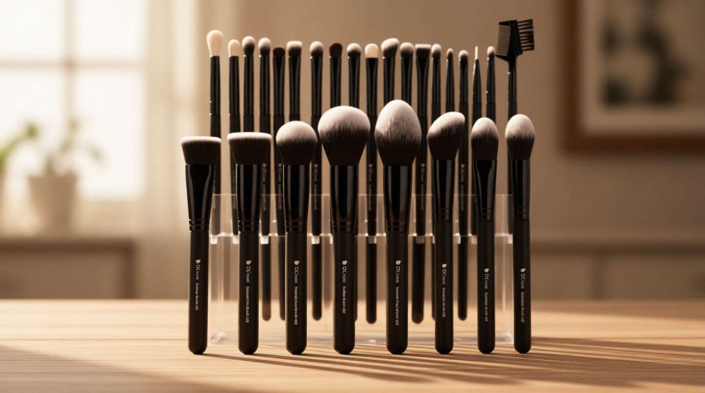 DUcare Professional Makeup Brushes Set 27Pcs Makeup Brush Set Premium Synthetic Kabuki Foundation Blending Face Powder Blush Concealers Eye Shadows Brushes