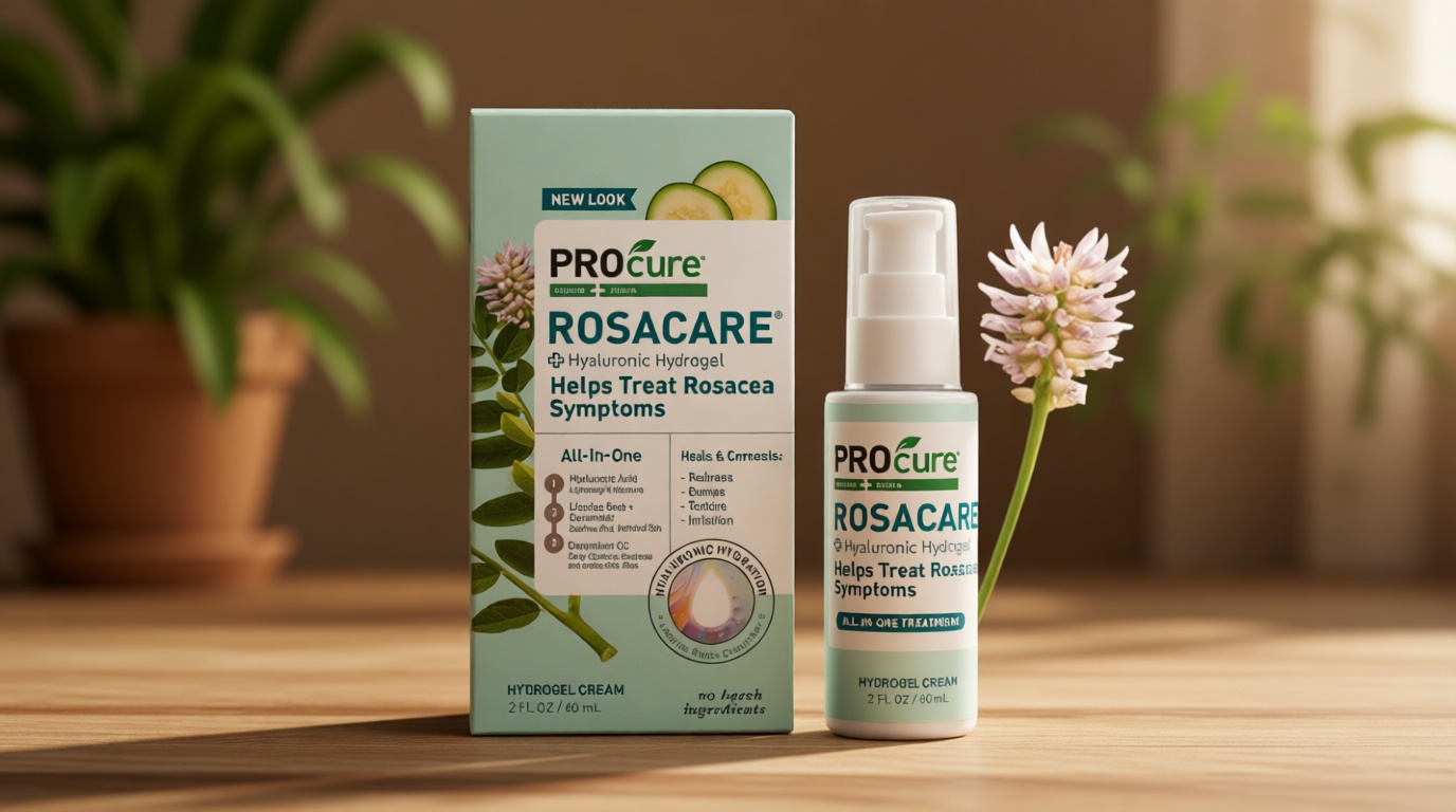PROcure Rosacare CC Hydrogel 2 fl oz – Color-Correcting Redness Relief Gel with Hyaluronic Acid, Cucumber & Licorice Root for Sensitive Skin
