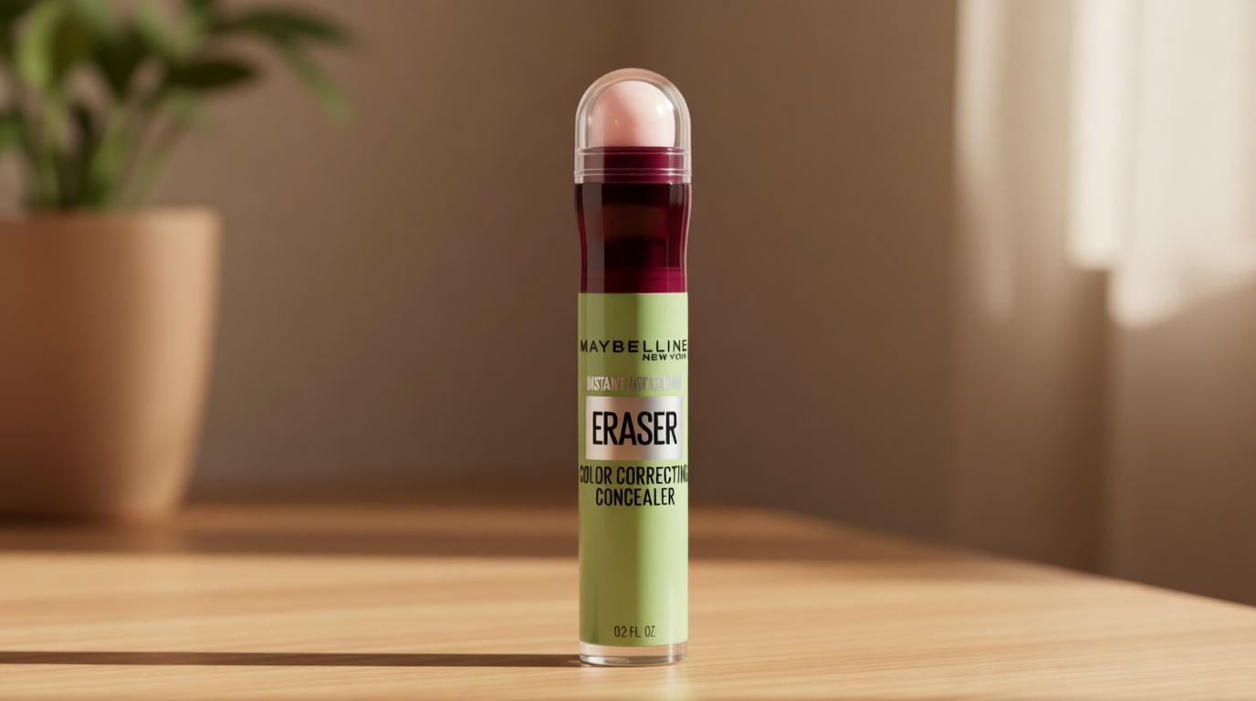 Maybelline Instant Age Rewind Instant Eraser Color Correcting Concealer, Crease-Resistant Coverage, Up to 12HR Moisturizing Wear, Green Color Corrector, 151, 1 Count
