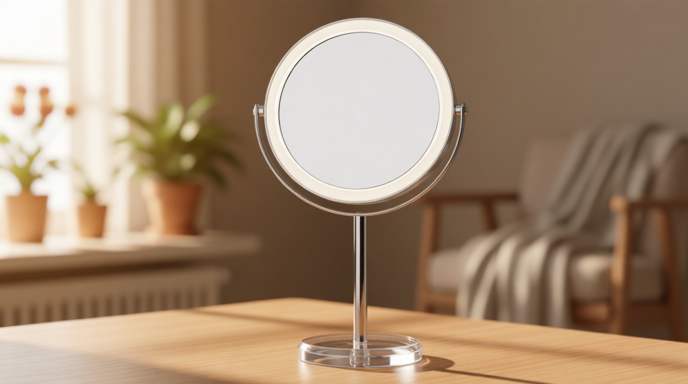 MIYADIVA 20X Magnifying Makeup Mirror,Double Sided 1X & 20X Magnifying Mirror with Stand,Tabletop Magnified Vanity Mirror with 360°Rotation for Bathroom or Bedroom 7.8 Inch