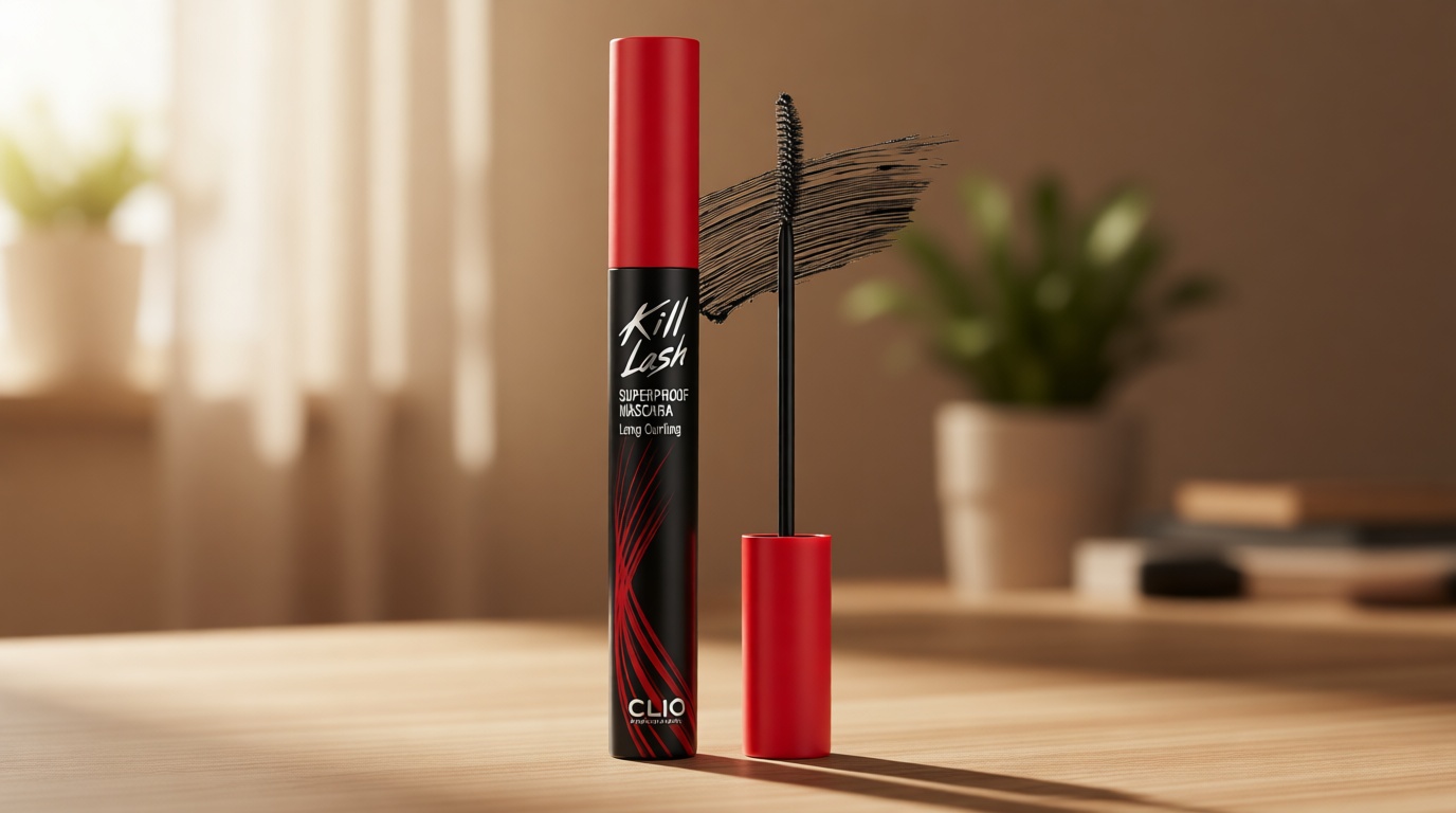 CLIO Kill Lash Superproof Mascara, Waterproof Lengthening Mascara with Slim Curved Brush for Straight Lashes, Smudge-Resistant Long Wear, Lifted Curl and Clean Separation (001 Long Curling)