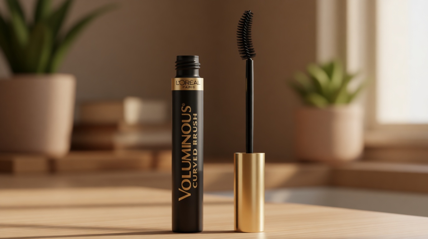 L’Oreal Paris Makeup Voluminous Original Curved Brush Mascara, Black, 0.28 Fl Oz