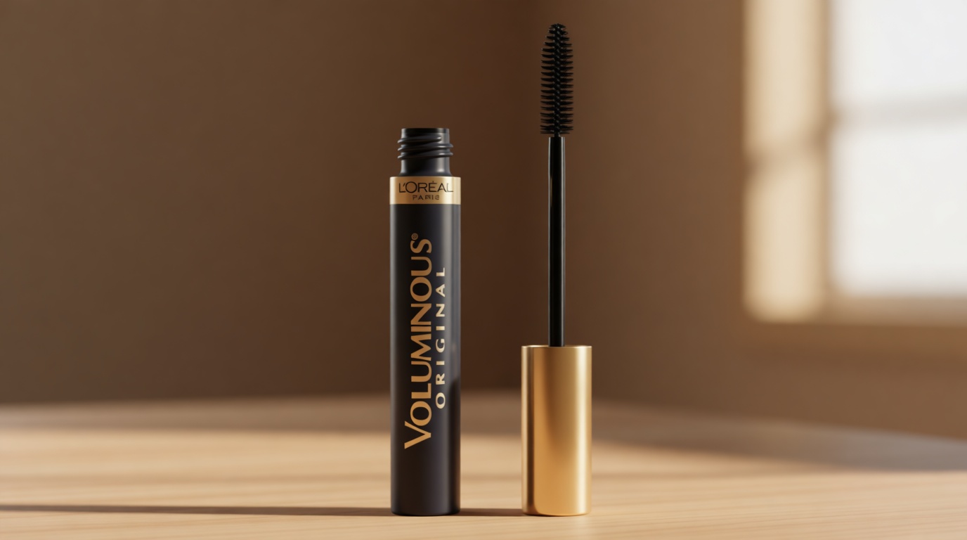 L’Oreal Paris Original Voluminous Mascara, Building Mascara Volume and Length Formula, Washable, Blackest Black, 0.26 Fl Oz., 1 Count