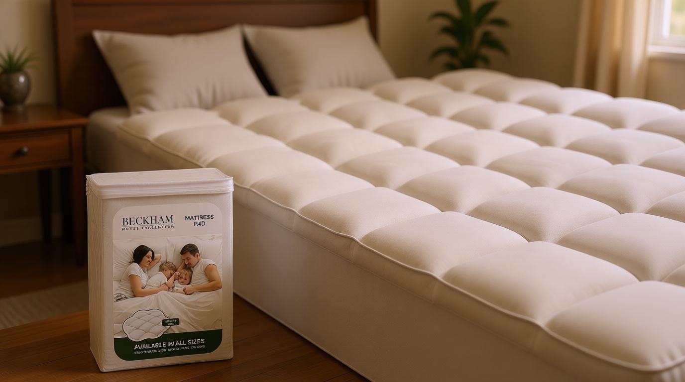 Beckham Hotel Collection Queen Size Mattress Pad (Extra Padded) & Protector Hybrid - Quilted Pillow Top Mattress Cover - Thick, Plush, Fitted Mattress Topper for Bed