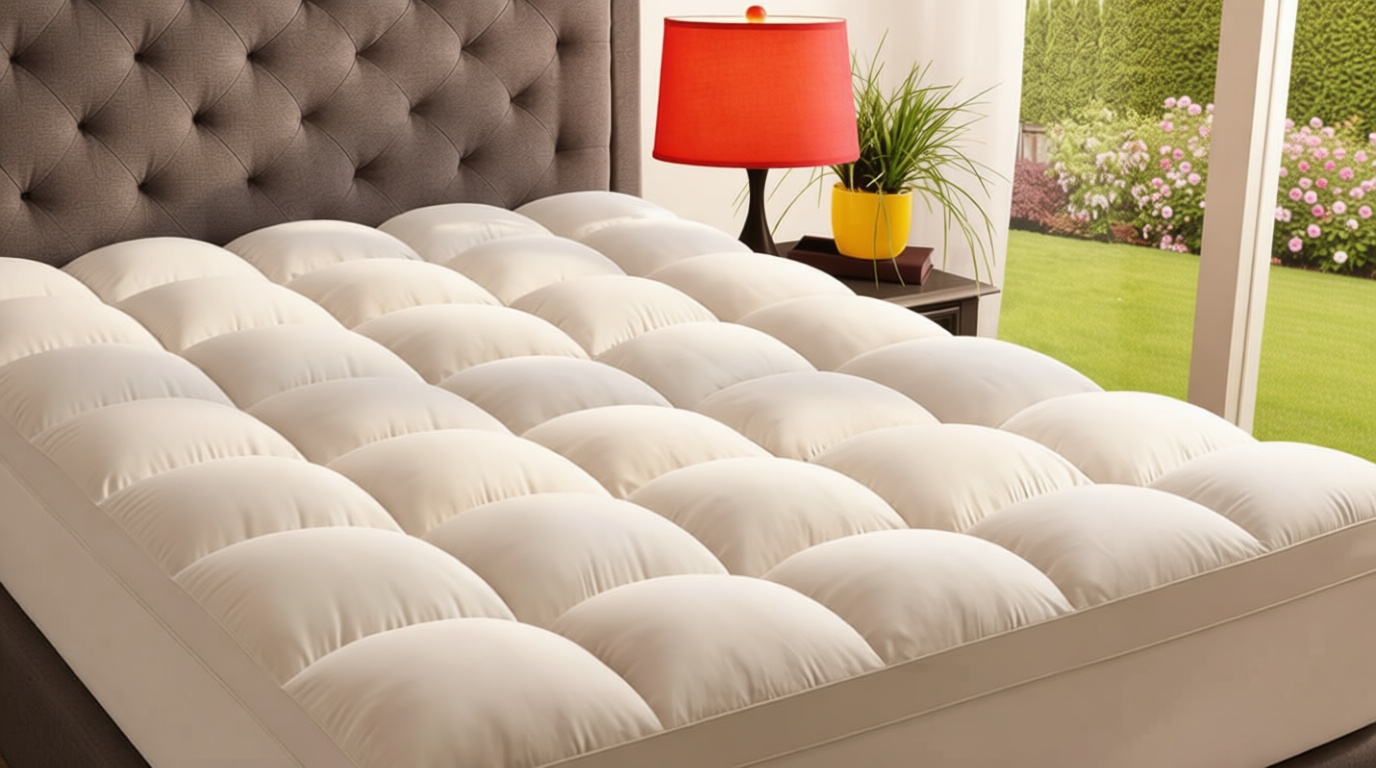 ELEMUSE Queen Mattress Topper for Back Pain, Extra Thick Mattress Pad Cover, Plush Soft Pillowtop with Elastic Deep Pocket, Overfilled Down Alternative Filling