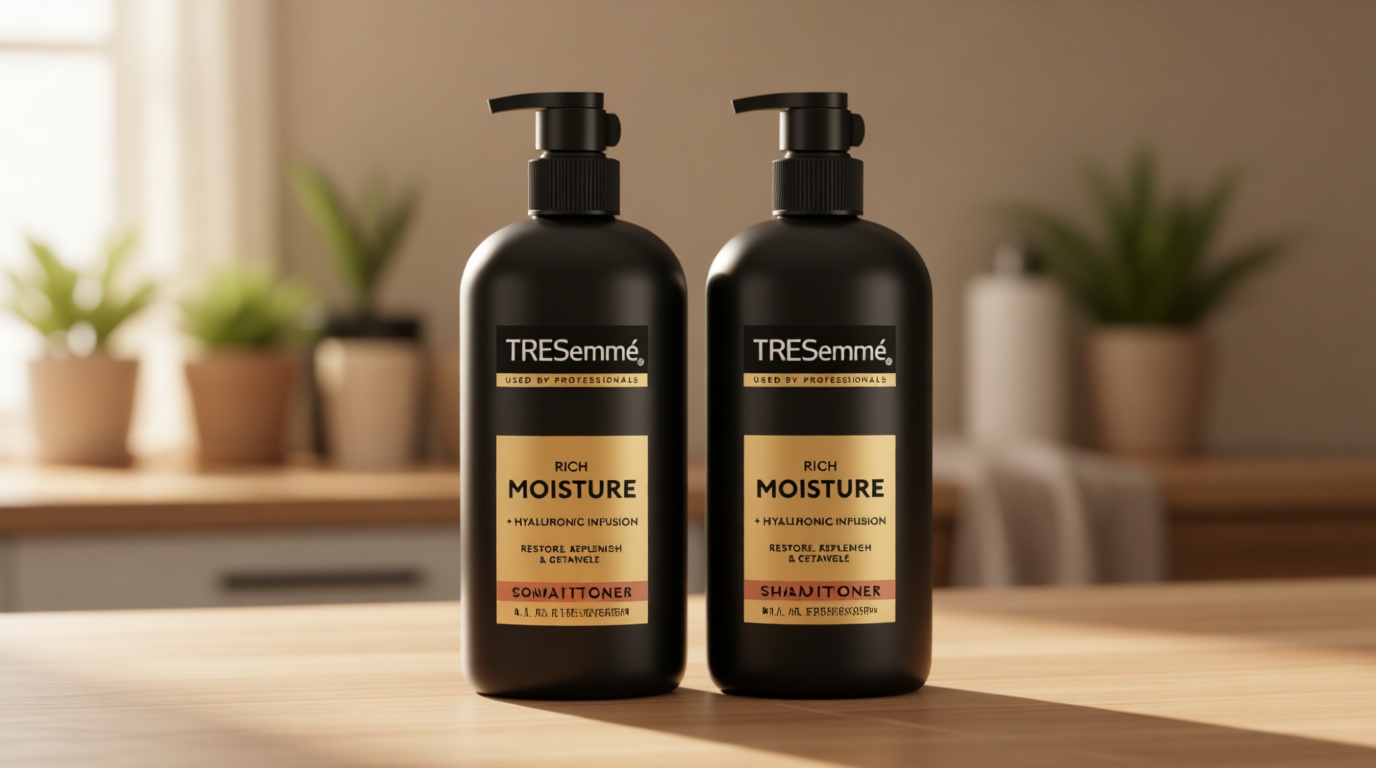 TRESemmé Rich Moisture Shampoo and Conditioner 2 Count Rich Moisture for Dry Hair Formulated With Vitamin E and Biotin 28 oz