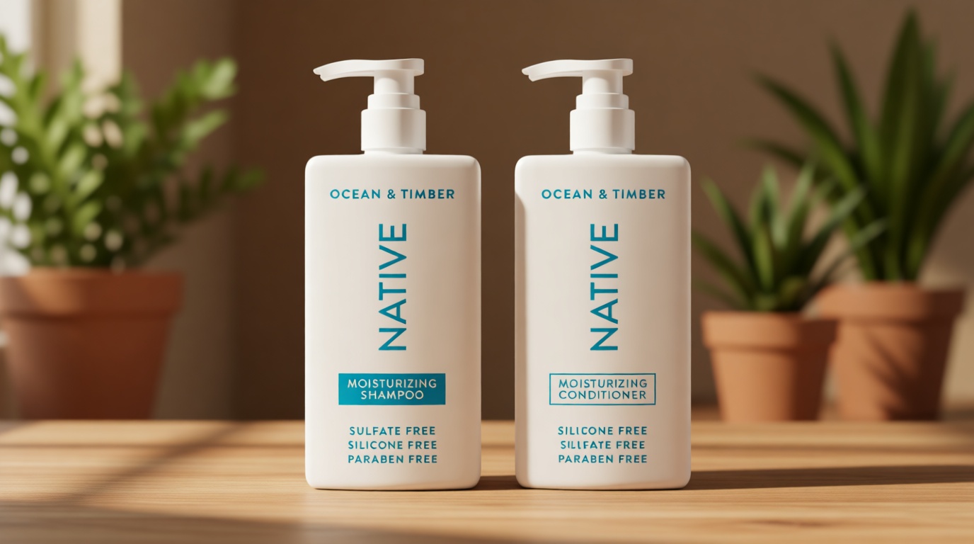 Native Ocean & Timber Shampoo and Conditioner Contain Naturally Derived Ingredients | All Hair Types, Color & Treated, Fine to Dry Damaged, Sulfate & Dye Free - 2-Pack