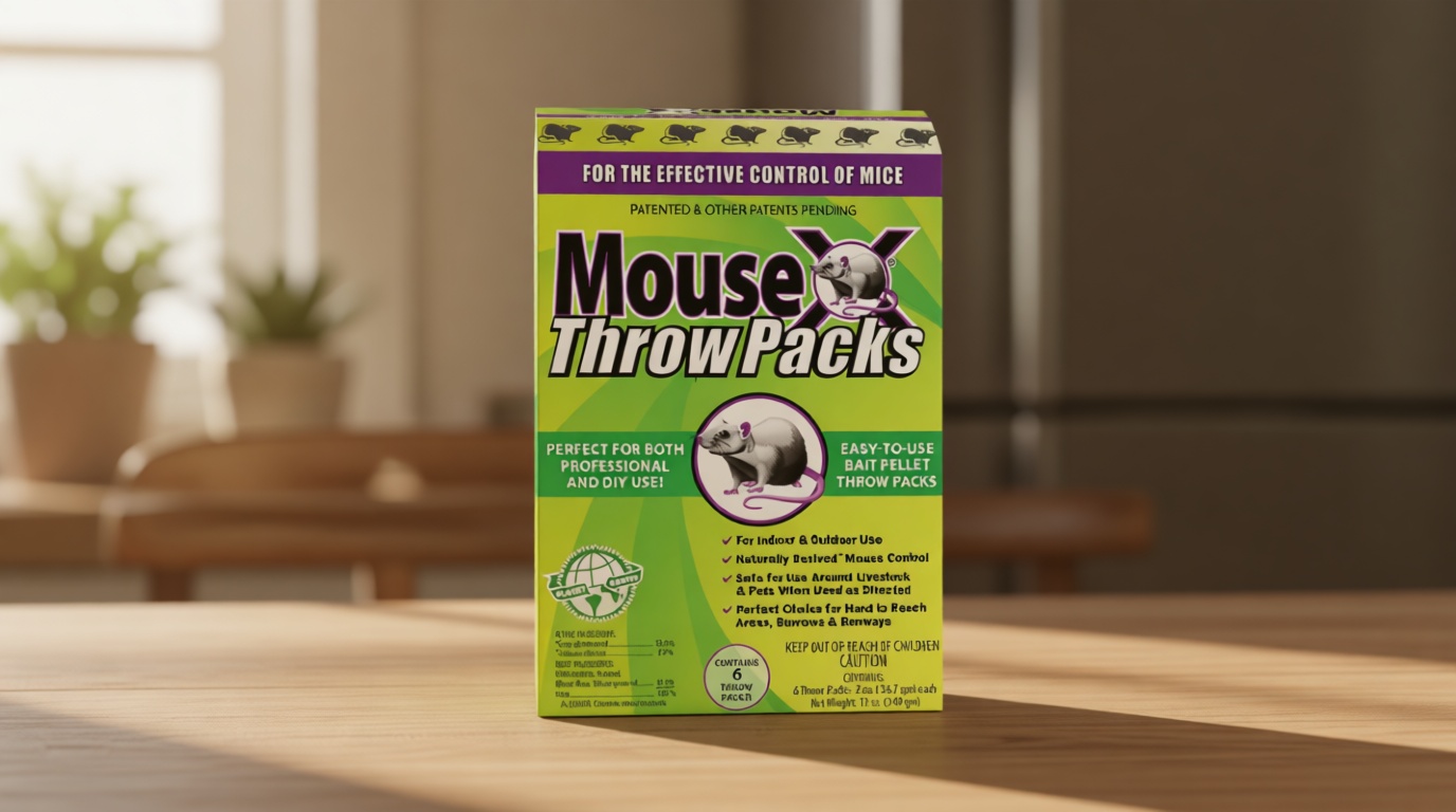 MouseX Throw Packs- for All Species of Rats Mice Safe Around Pets