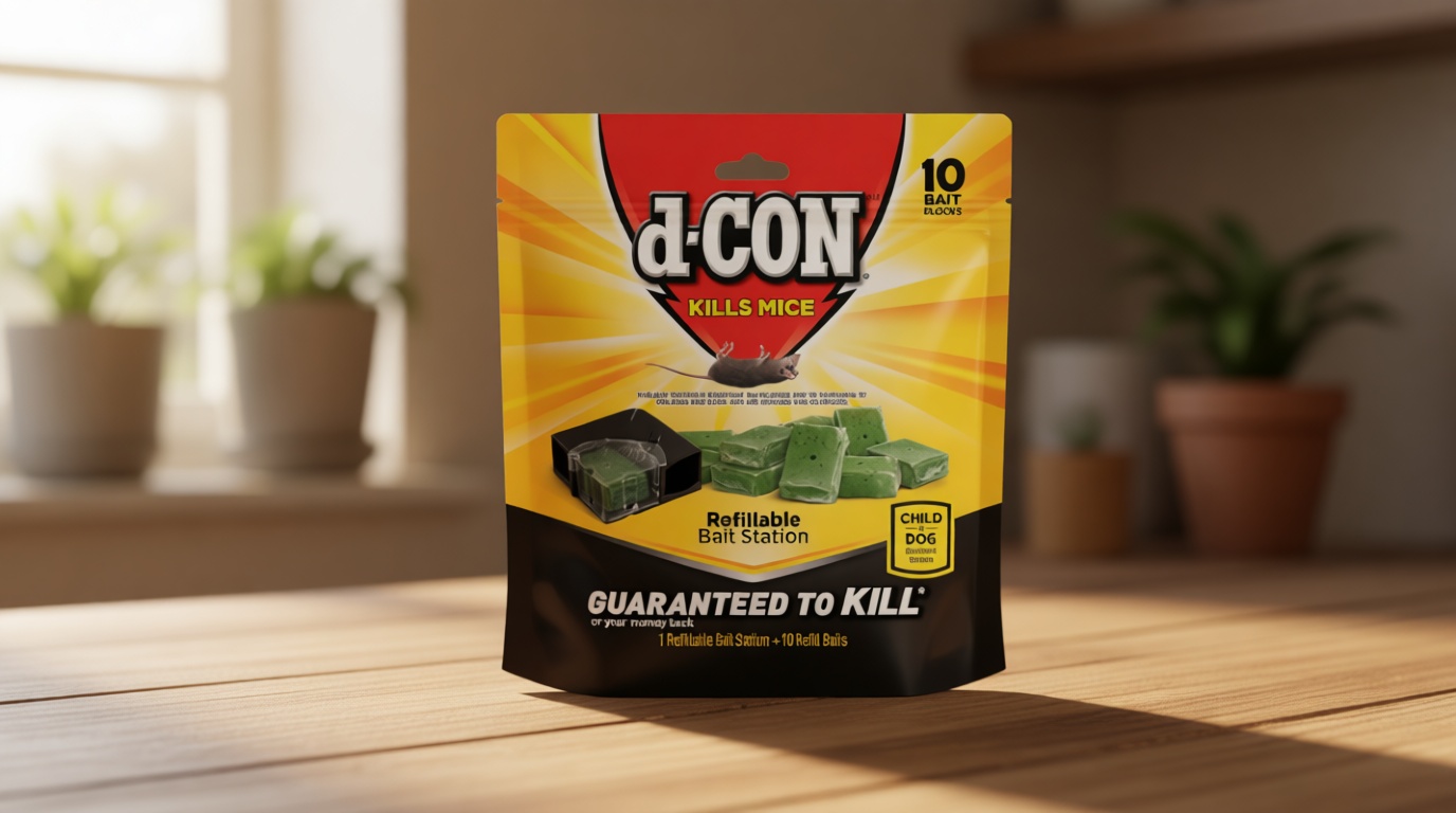 D-Con Refillable Corner Fit Mouse Poison Bait Station Refills, 10 Count