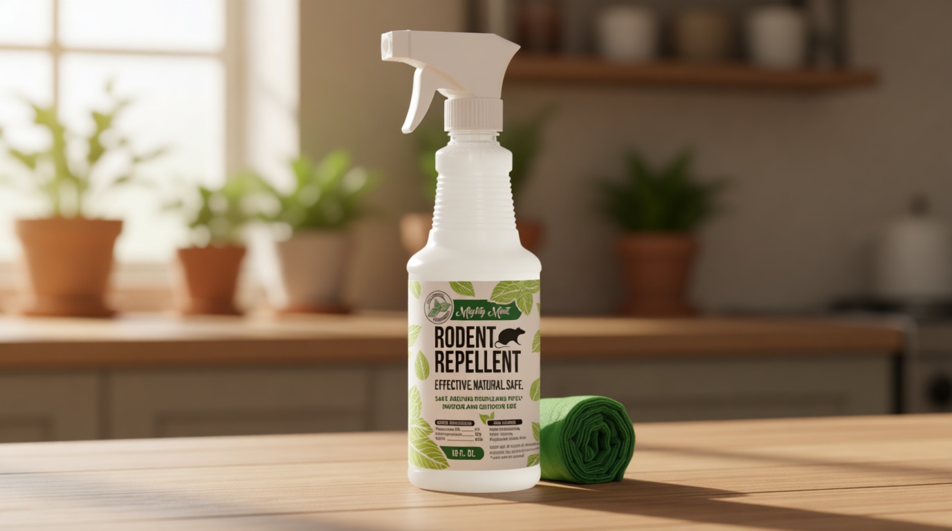 Mighty Mint Peppermint Oil Rodent Repellent Spray – Natural Indoor & Outdoor Control for Mice and Rats – Plant-Based, Extra-Strong Formula - 16 oz