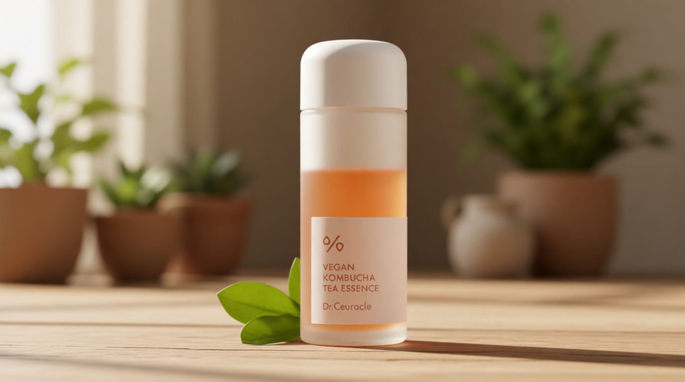 Dr.Ceuracle Vegan Kombucha Tea Essence - Hydrating Milky Toner with Kombucha Tea Extract, Centella Asiatica, Ceramide, Korean Skincare Essence (150 ml / 5.07 fl. oz.)