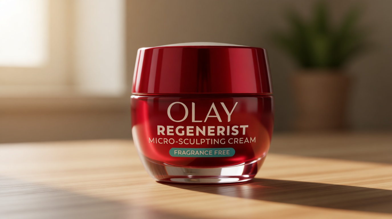 Olay Face Moisturizer, Regenerist Micro-Sculpting Cream for Women, Fragrance-Free - Anti-Aging, Anti-Wrinkle, Firming Skin Care - Triple Collagen Cream, Peptide, Hyaluronic Acid, Niacinamide, 1.7oz