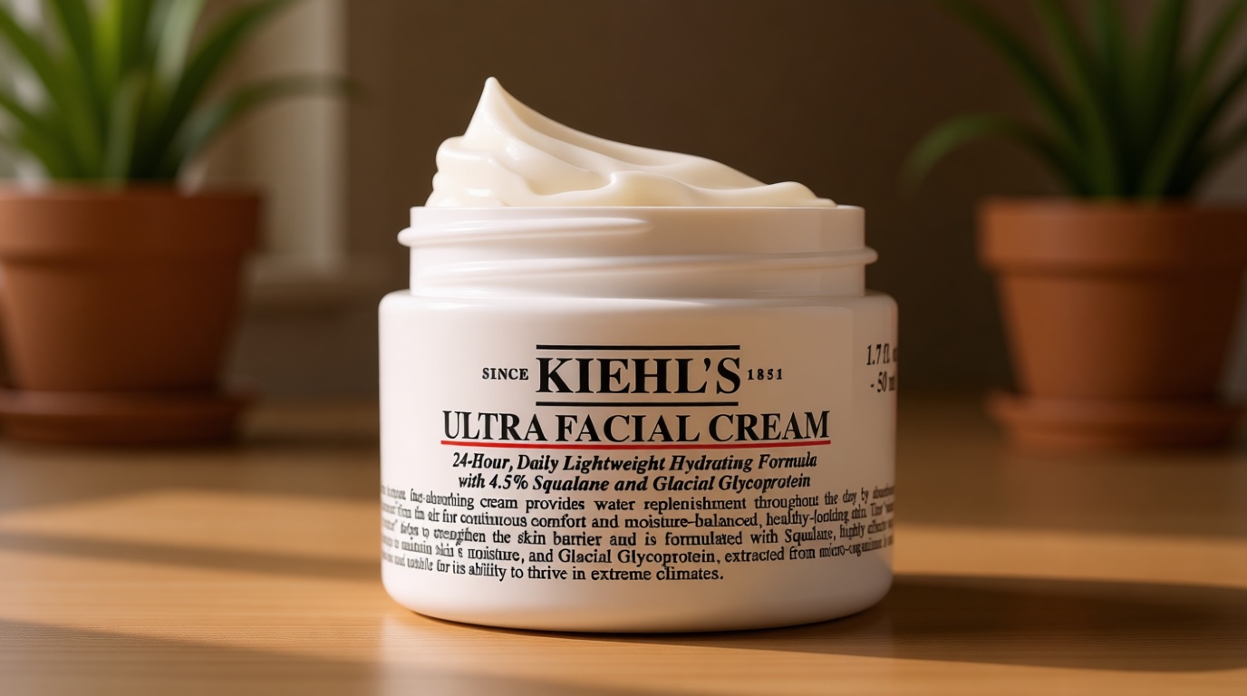 Kiehl's Ultra Facial Cream, with 4.5% Squalane to Strengthen Skin's Moisture Barrier, Skin Feels Softer and Smoother, Long-Lasting Hydration, Easy and Fast-Absorbing, Suitable for All Skin Types Cradle to Cradle Certified