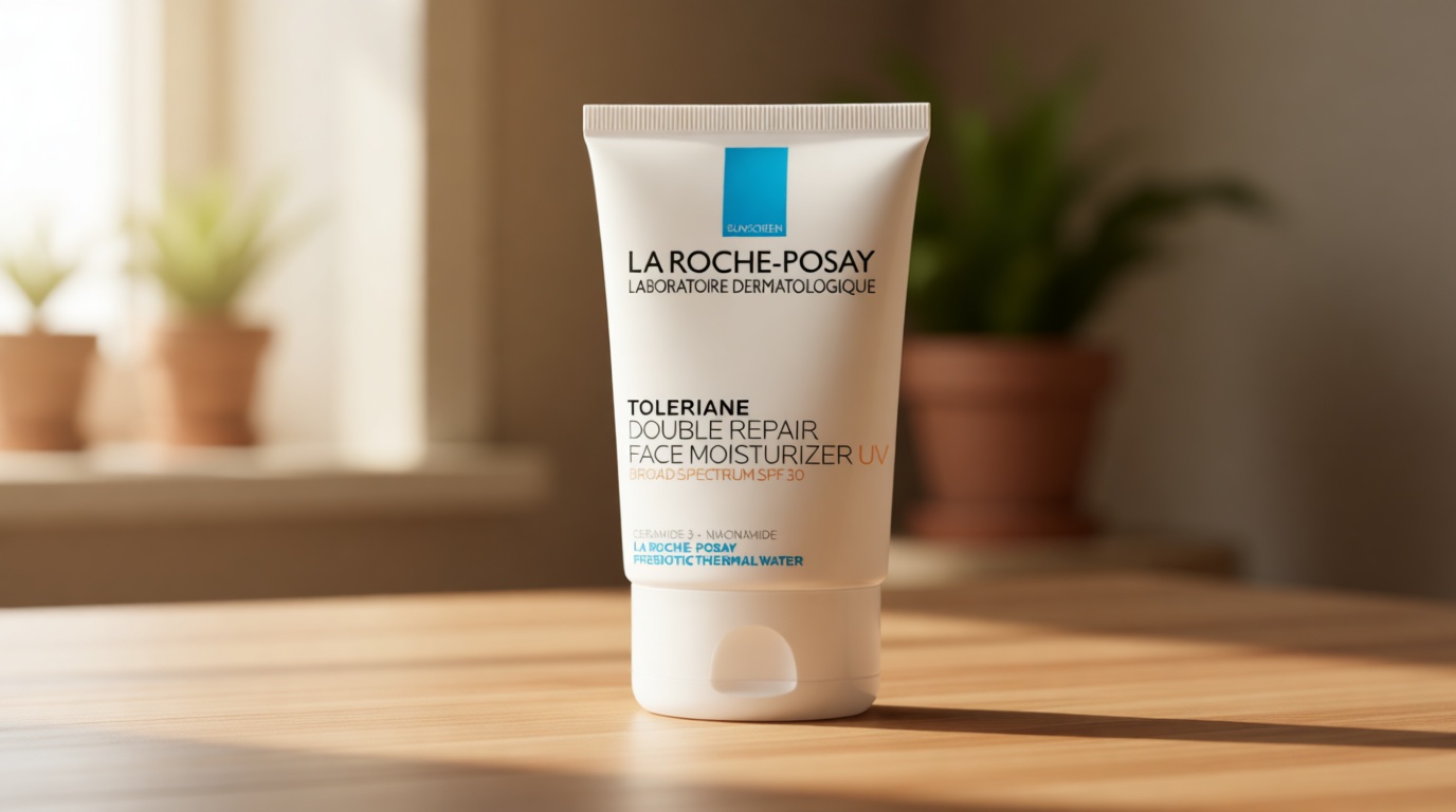 La Roche-Posay Toleriane Double Repair UV SPF Moisturizer for Face, Daily Facial Moisturizer with Sunscreen SPF 30, Niacinamide and Glycerin, Oil Free, Moisturizing Sun Protection