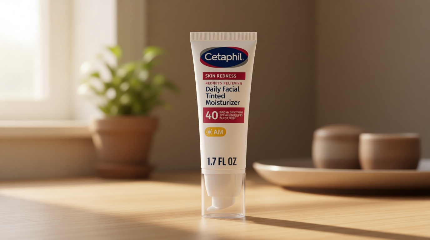 CETAPHIL Redness Relieving Daily Facial Moisturizer SPF 40, 1.7 fl oz, Broad spectrum Sunscreen, Neutral Tint, For Redness-Prone Skin