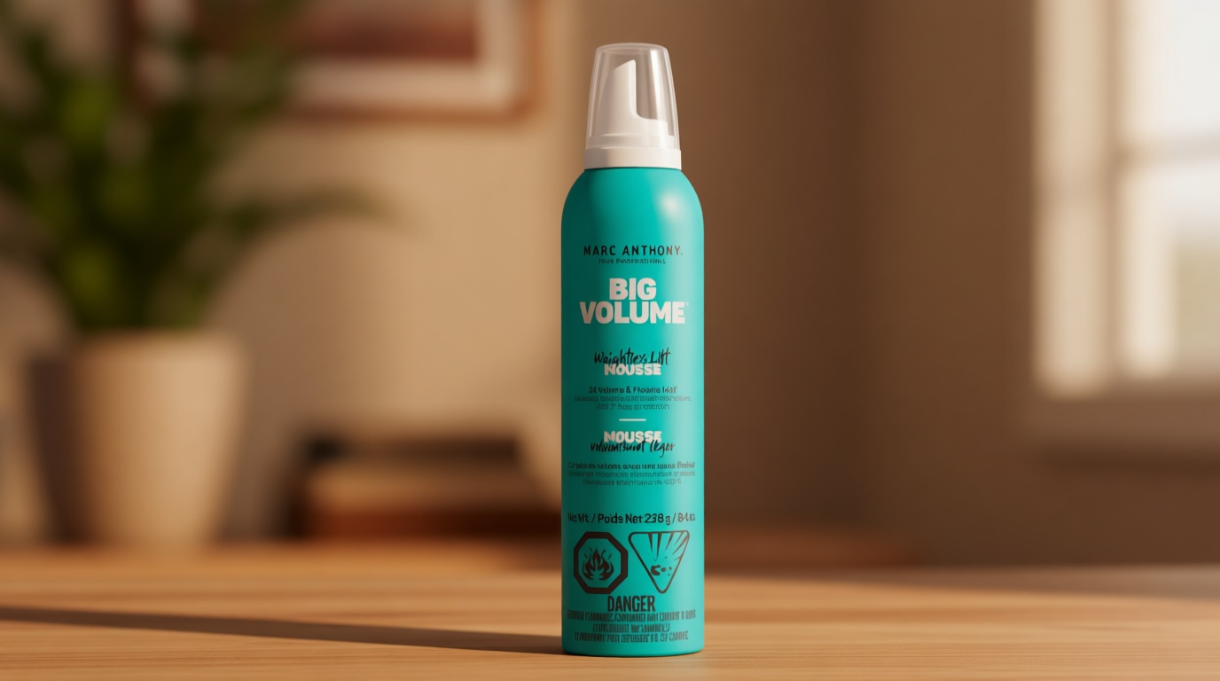Marc Anthony Big Volume Hair Mousse for Fine, Thin Hair - Lightweight Volumizing Hair Styler with Flexible Hold for Full Body & Bounce - Frizz-Free & Sulfate-Free Hair Care Product