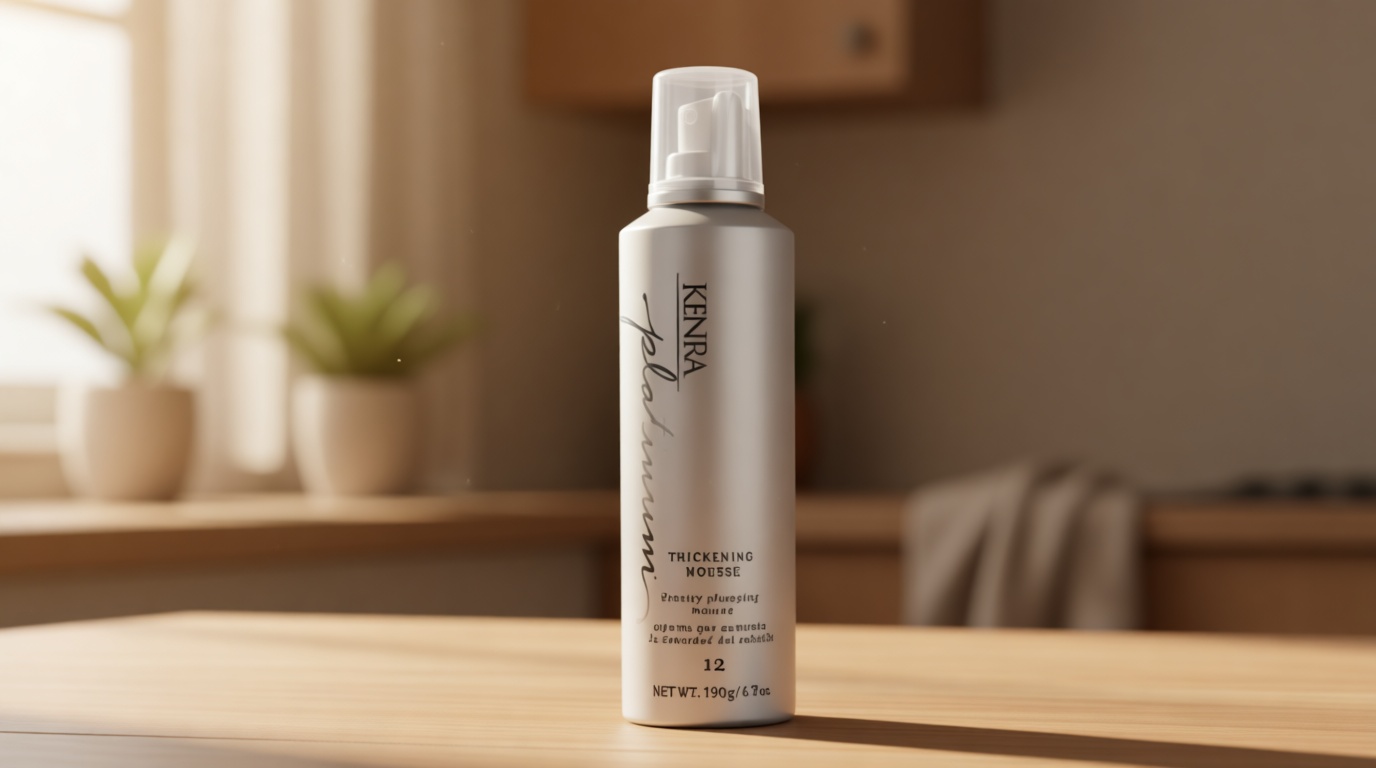 Kenra Platinum Thickening Mousse 12 | Volumizing Styler | Adds Fullness & Body | Humidity Protection Up To 48 hours | Density Plumping up tp 150% | Thermal Protection | All Hair Types