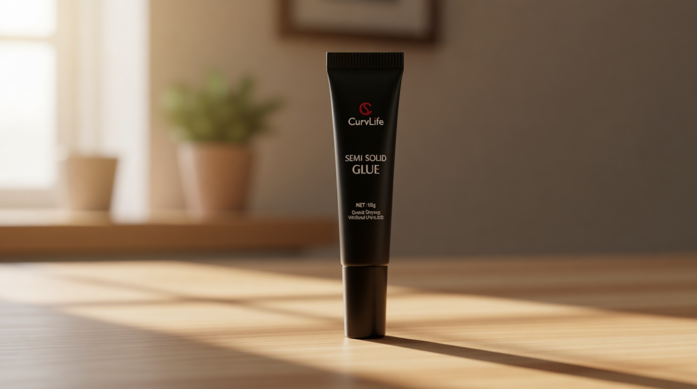 Curvlife Super Strong Nail Glue 15g for Press On Nails - Quick Drying, Semi Solid, Long Lasting, No UV Light Needed