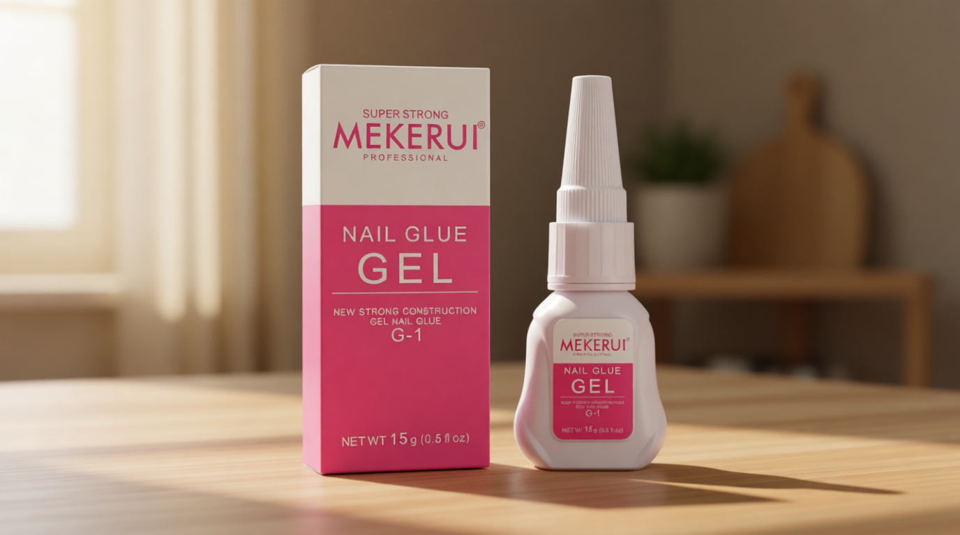 MEKERUI Super Strong Nail Glue Gel 15g – Air-Dries in 7 Seconds, No UV Lamp Needed, Waterproof & Long-Lasting for Press-On Nails