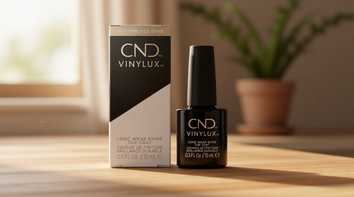 CND Vinylux Long Wear Shine Top Coat, Quick Drying Formula, Easy to Remove, 0.5 Fl Oz