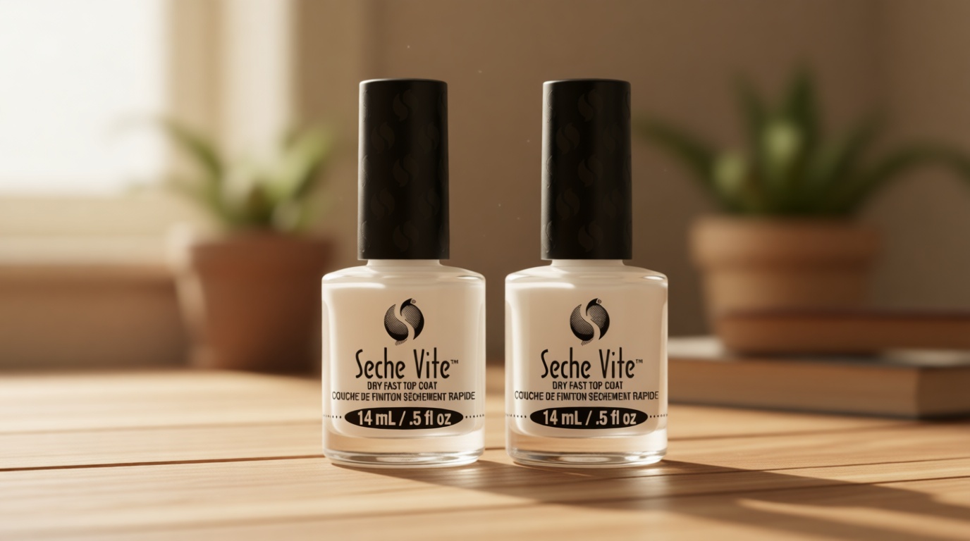 Seche Vite Dry Fast Top Coat for Nail Polish and Manicure (2 pack, 0.5 oz)
