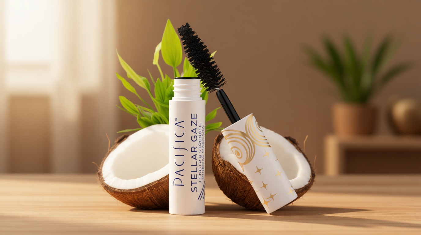 Pacifica, Mascara Stellar Gaze Coconut Vitamin B Vegan, 0.12 Ounce