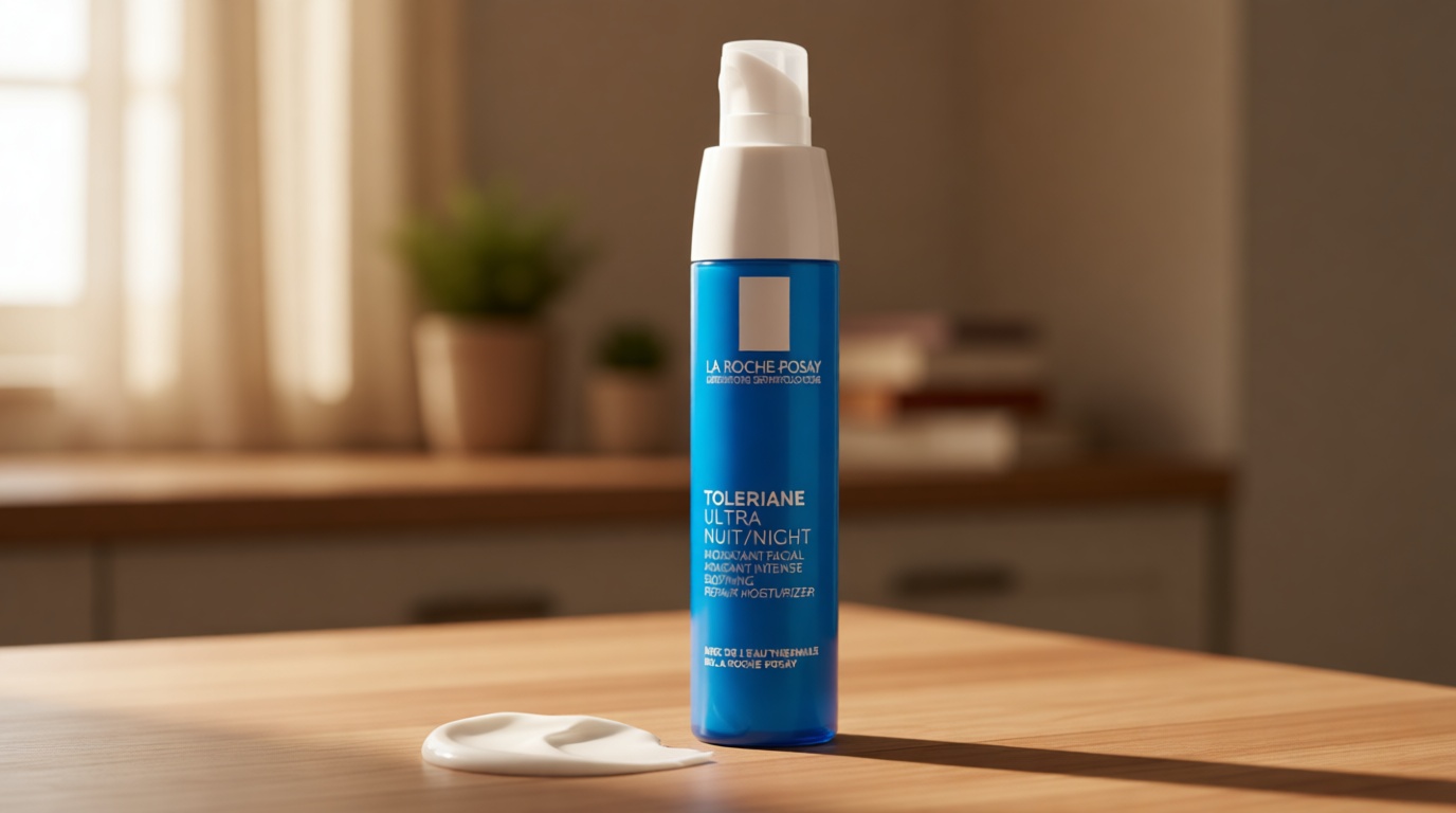 La Roche-Posay Toleriane Dermallergo Night Cream for Face, Intense Soothing Moisturizer with Vitamin E, Allergy Tested, for Sensitive Skin, Formerly Toleriane Ultra Night