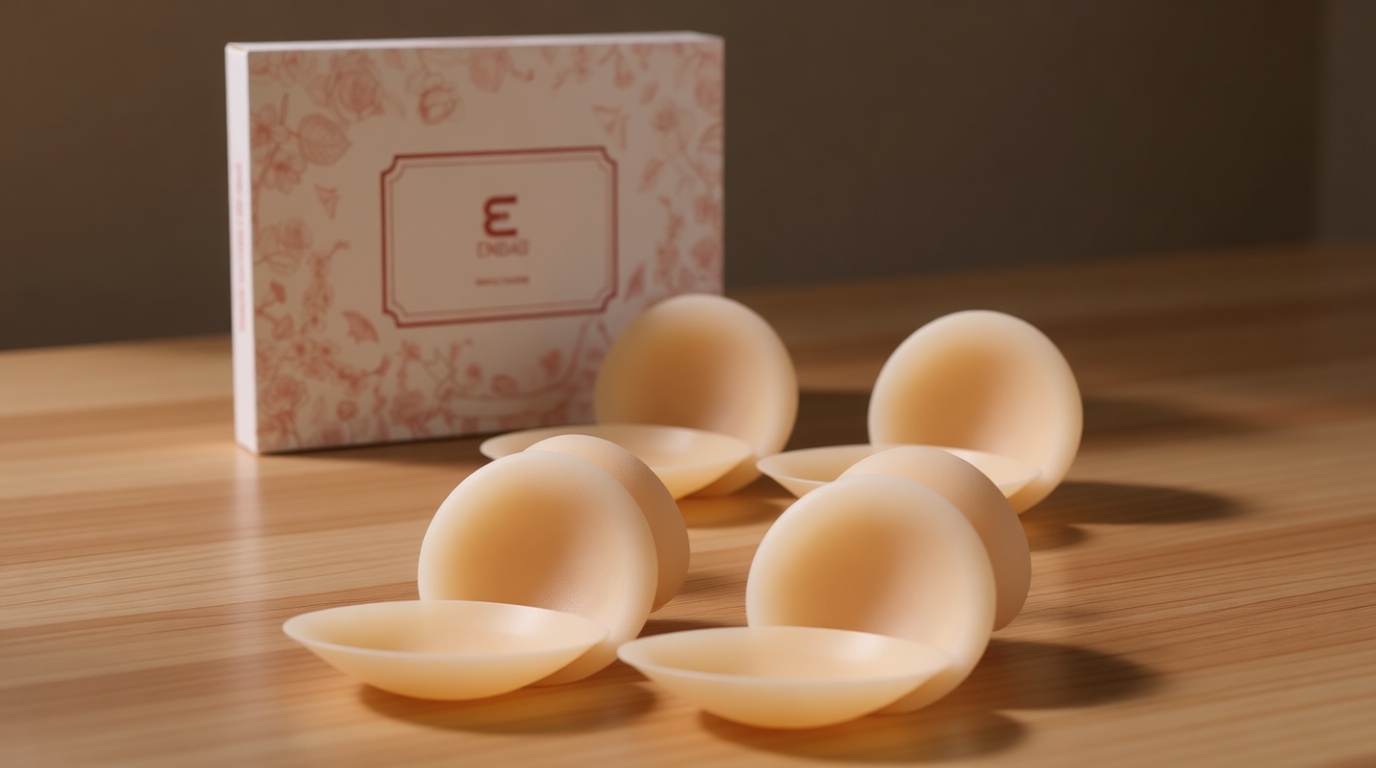 ENBAB Nipple Covers for Women, Reusable Adhesive Silicone Bra Pasties for No Show Strapless Dress