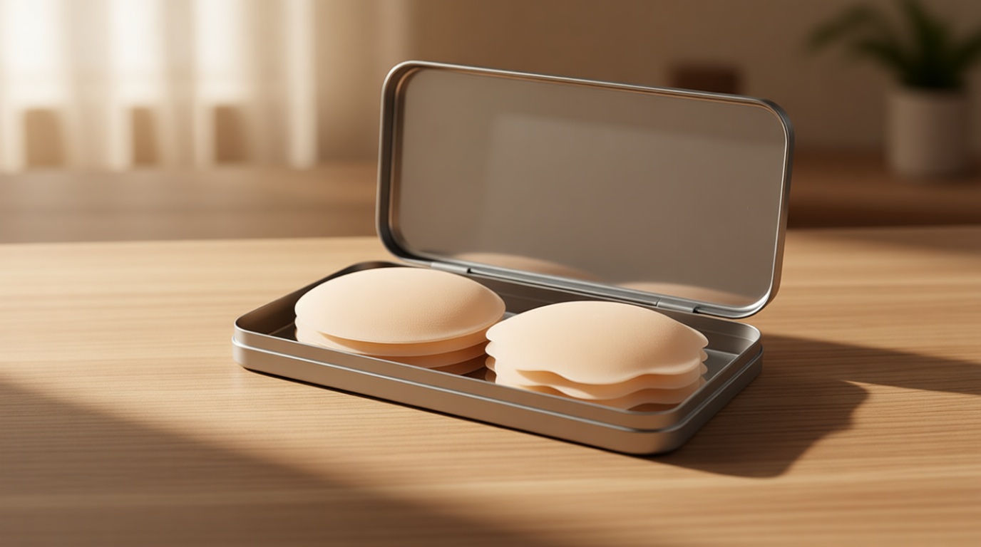 QUXIANG 4 Pairs Pasties Women Nipple Covers Reusable Adhesive Silicone Nippleless Covers Bra for Dress