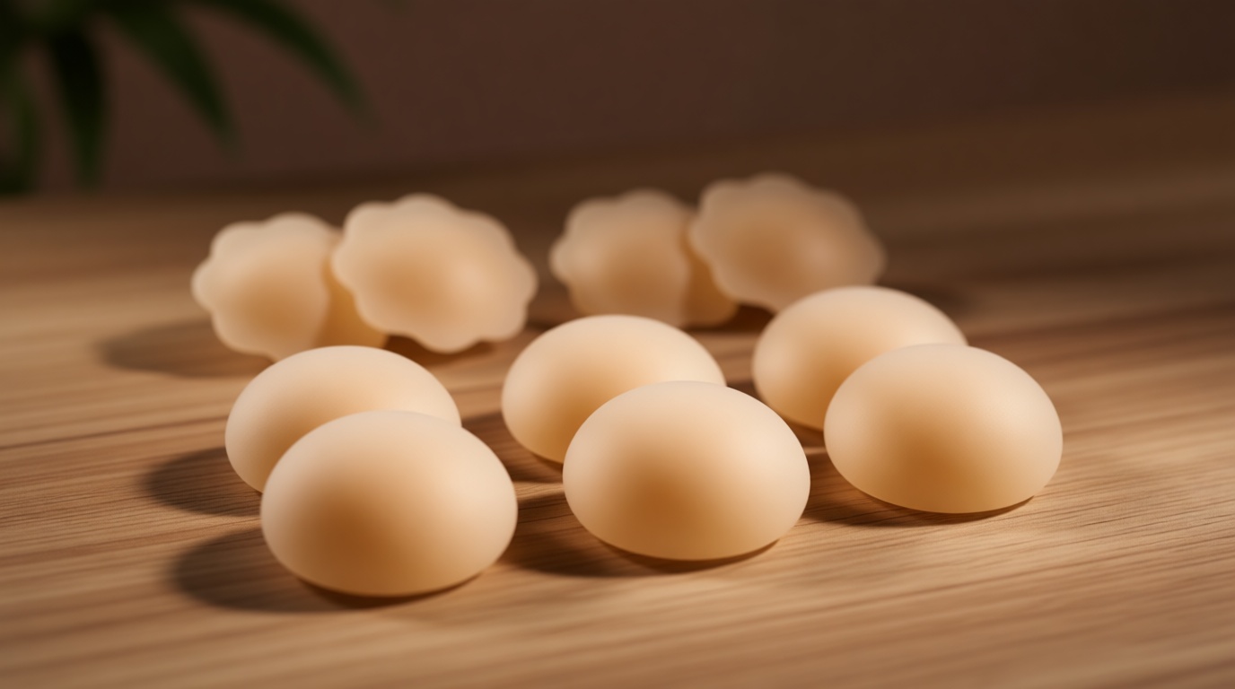 AMFLOWER 5 Pairs Nipple Covers, Invisible Nipple Covers for Women, Silicone Petals / Pasties Nipple Covers Reusable Washable Nude